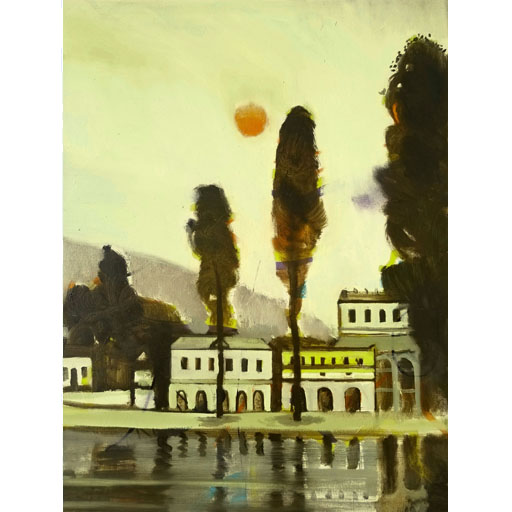evening, sunset, tropical, neoimpressionism, contemporary art, artist, impressionism, Nicholaas Chiao