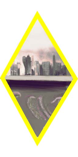 view of Manhattan, cityscape, neoimpressionism, contemporary art, artist, impressionism, art deco, painting, digital painting, Nicholaas Chiao