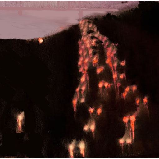 night road, car lights, neoimpressionism, contemporary art, artist, impressionism, Nicholaas Chiao