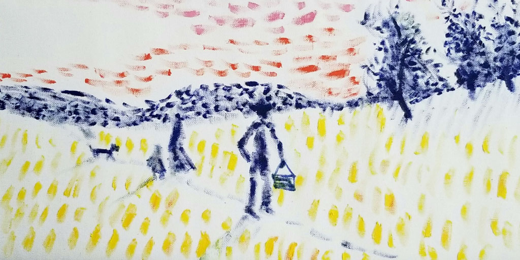 sower of suns, painter, neoimpressionism, contemporary art, artist, impressionism, art deco, painting, digital painting, Nicholaas Chiao